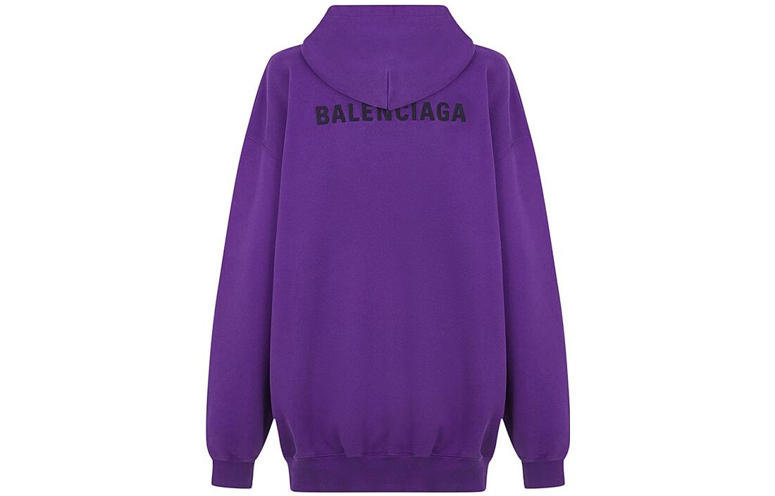 (Women) Balenciaga FW22 Logo Print Purple Oversized Hoodie for Women. 578135TNVH15162 圖 3