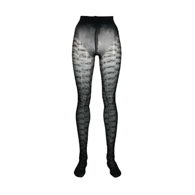 (Women) Balenciaga FW22 Monogram Logo Slim Fit Leggings Tights Women’s Black. 7041143C5B31000