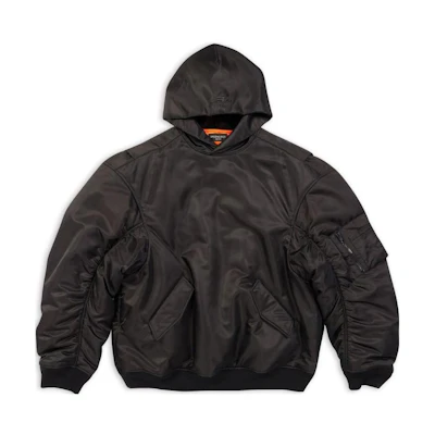 (Women) Balenciaga FW22 Oversized Hoodie Women’s Black Casual Solid Color 720157TNO271000