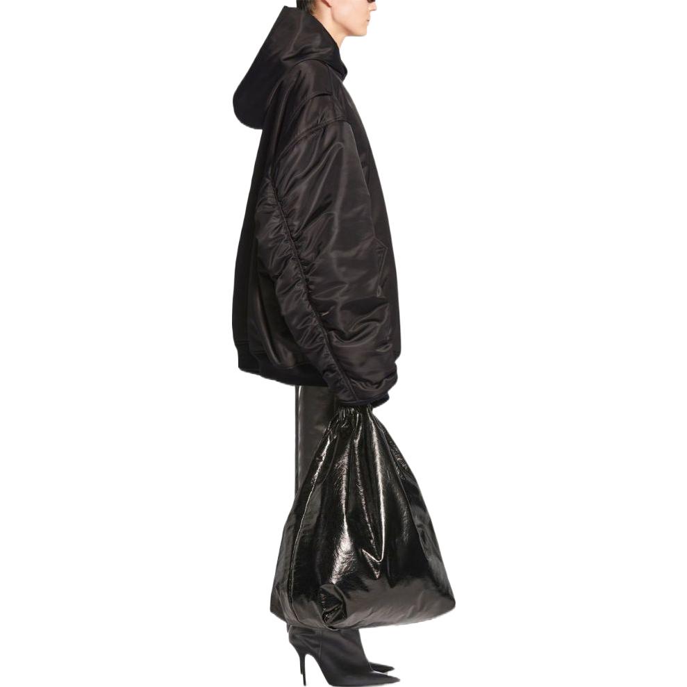 (Women) Balenciaga FW22 Oversized Hoodie Women’s Black Casual Solid Color 720157TNO271000 圖 5