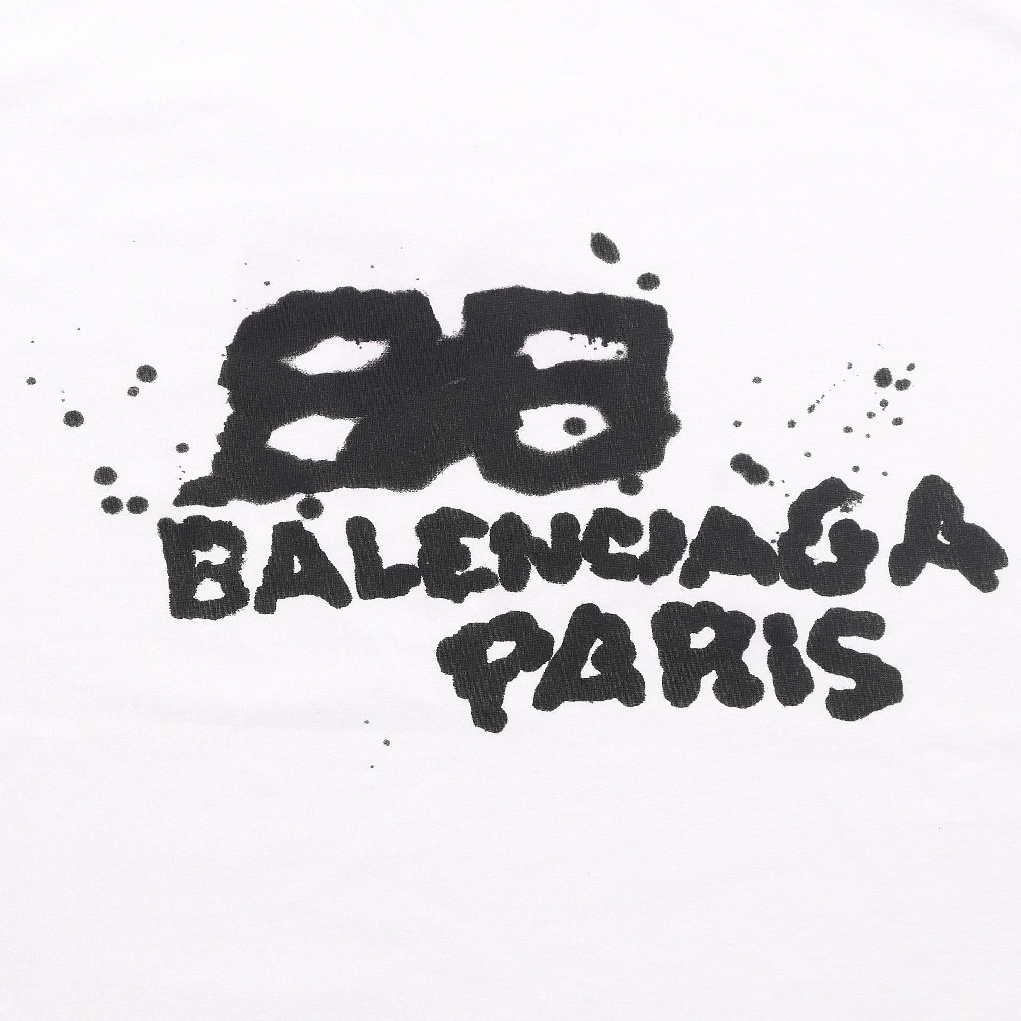 (Women) Balenciaga FW22 Oversized Logo Print Crewneck T-Shirt  White Loose Fit. 612965TNVN49040 圖 8