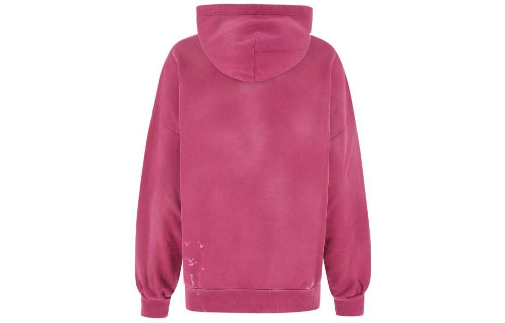Lookbook (W) Balenciaga FW22 Hoodie Cetakan Huruf Merah Jambu Magenta. 675003TMVH45566
