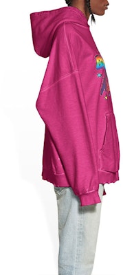 (W) Balenciaga FW22 Hoodie Cetakan Huruf Merah Jambu Magenta. 675003TMVH45566 Details for (W) Balenciaga FW22 Hoodie Cetakan Huruf Merah Jambu Magenta. 675003TMVH45566