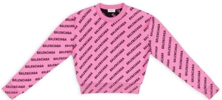 (W) 발렌시아가 FW22 핑크 로고 프린트 크루넥 스웻셔츠 레귤러 핏. 704421T32335231 Buy (W) 발렌시아가 FW22 핑크 로고 프린트 크루넥 스웻셔츠 레귤러 핏. 704421T32335231