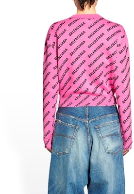 (W) 발렌시아가 FW22 핑크 로고 프린트 크루넥 스웻셔츠 레귤러 핏. 704421T32335231 Purchase (W) 발렌시아가 FW22 핑크 로고 프린트 크루넥 스웻셔츠 레귤러 핏. 704421T32335231