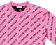 Details for (W) 발렌시아가 FW22 핑크 로고 프린트 크루넥 스웻셔츠 레귤러 핏. 704421T32335231