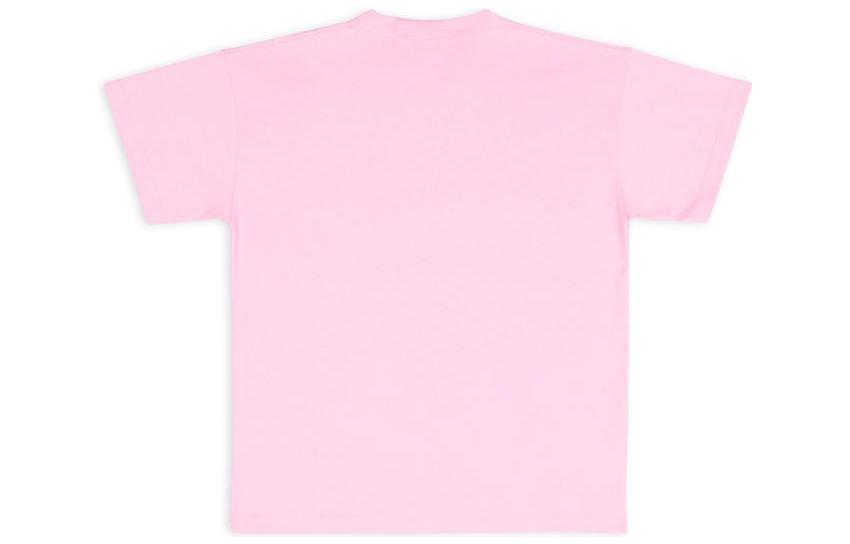 (Women) Balenciaga FW22 Pink Rhinestone Logo Oversized Crewneck T-Shirt Women. 612965TMVP25504 圖 3