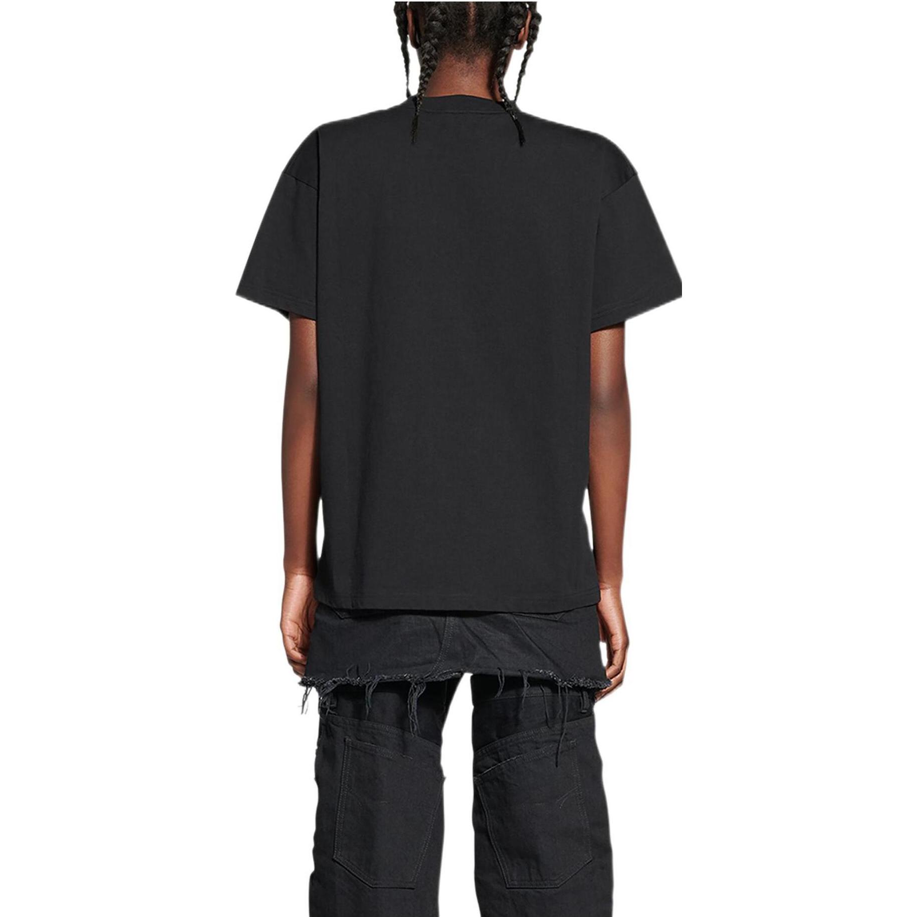 (Women) Balenciaga FW22 Qixi Crest Logo Print Black Crewneck T-Shirt Women. 612965TMVL41075 圖 6