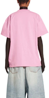 (W) Camiseta Balenciaga FW22 Qixi Rosa Oversize con Logo Gráfico. 612965TMVL45504 Details for (W) Camiseta Balenciaga FW22 Qixi Rosa Oversize con Logo Gráfico. 612965TMVL45504