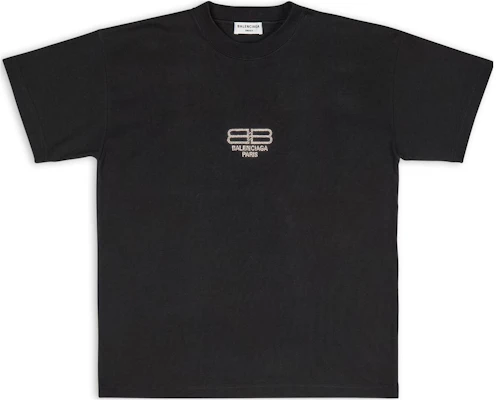 (W) Camiseta Negra Oversized Balenciaga FW22 con Logo de Strass para Mujer. 612965TMVP21073 Buy (W) Camiseta Negra Oversized Balenciaga FW22 con Logo de Strass para Mujer. 612965TMVP21073