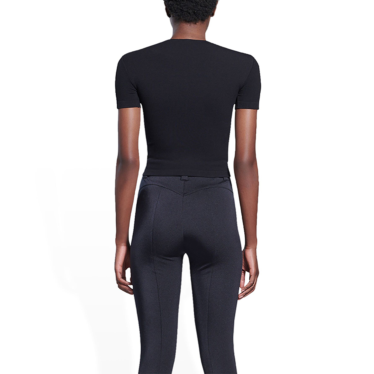 (Women) Balenciaga FW22 Solid Color Knit Crewneck T-Shirt Women’s Black. 6855183B4B61000 圖 5