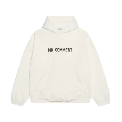 (Women) Balenciaga FW22 White Alphabet Print Oversized Hoodie Casual Wear. 675003TLVG43307