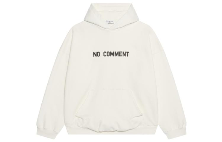 (Women) Balenciaga FW22 White Alphabet Print Oversized Hoodie  Casual Wear. 675003TLVG43307 圖 2