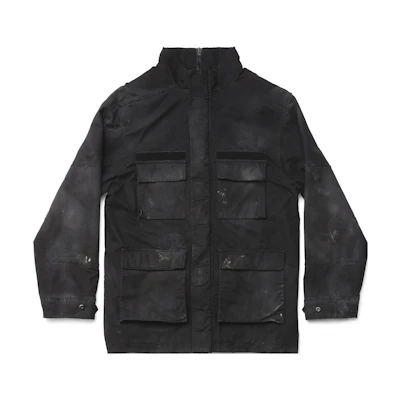 (Women) Balenciaga FW23 Black High-Neck Double-Zip Loose Fit Jacket. 751719TKP271000