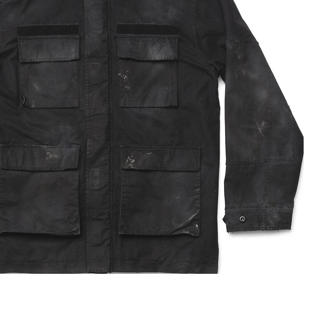 Sizing (W) 발렌시아가 FW23 블랙 하이넥 더블지퍼 루즈핏 재킷. 751719TKP271000