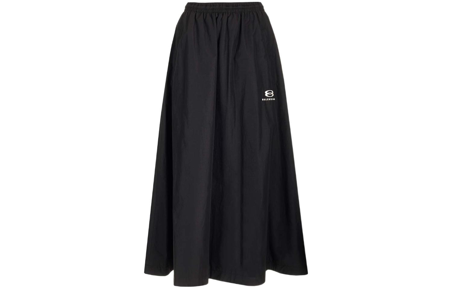 Order (Women) Balenciaga FW23  Black Letter Logo Print Casual Long Skirt. 772719TNQ251000