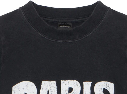 (Women) Balenciaga FW23 Black Letter Print Regular Fit Crewneck T-Shirt. 768075TPVM21569 Shop (Women) Balenciaga FW23 Black Letter Print Regular Fit Crewneck T-Shirt. 768075TPVM21569