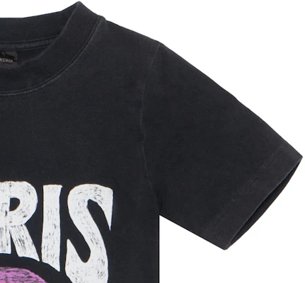 (Women) Balenciaga FW23 Black Letter Print Regular Fit Crewneck T-Shirt. 768075TPVM21569 Sizing (Women) Balenciaga FW23 Black Letter Print Regular Fit Crewneck T-Shirt. 768075TPVM21569