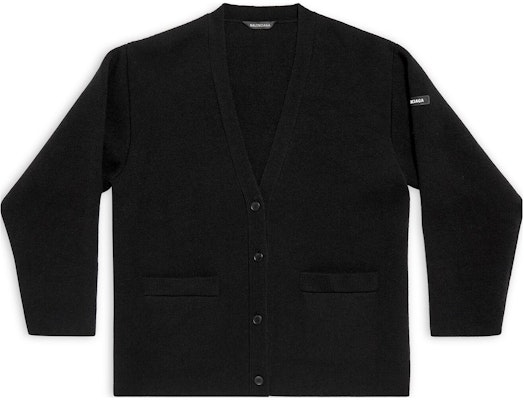 (W) Balenciaga 2023秋冬黑色V领纽扣宽松针织开衫 771671T16751000 Buy (W) Balenciaga 2023秋冬黑色V领纽扣宽松针织开衫 771671T16751000