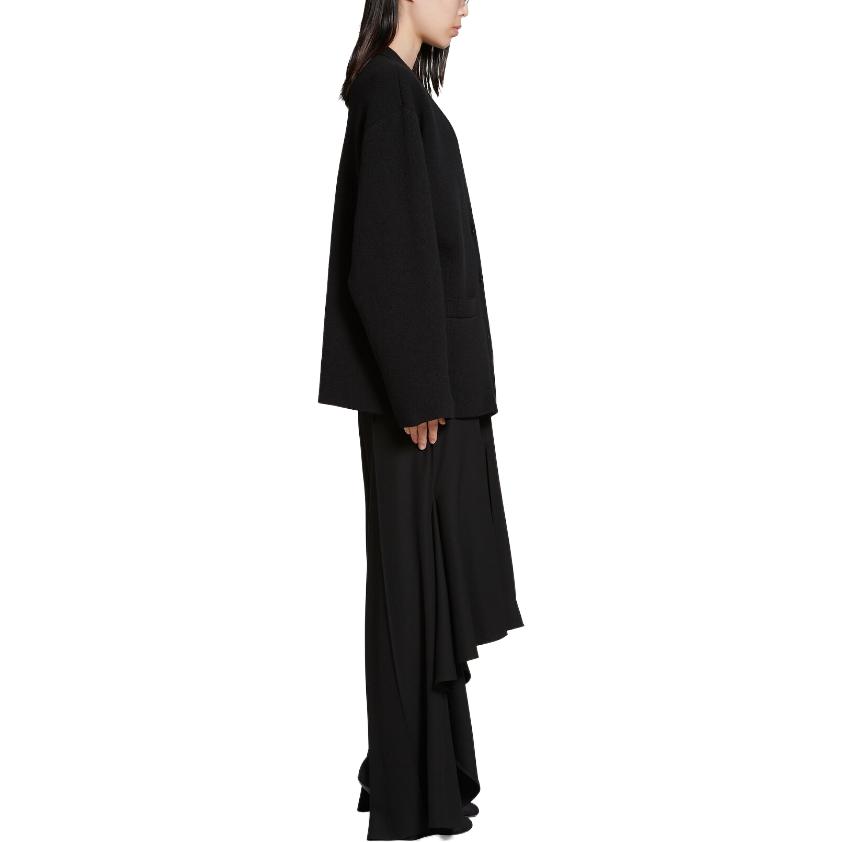 Details for (W) Balenciaga 2023秋冬黑色V领纽扣宽松针织开衫 771671T16751000