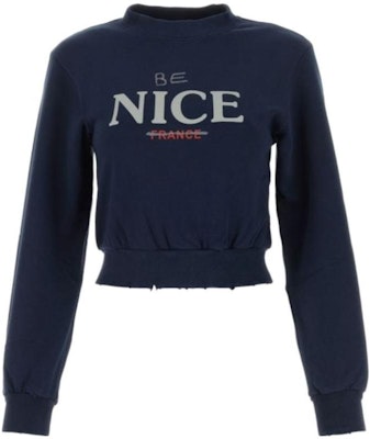 (W) 巴黎世家 FW23 字母印花蓝色长袖圆领卫衣 767887TPVK74140 Order (W) 巴黎世家 FW23 字母印花蓝色长袖圆领卫衣 767887TPVK74140