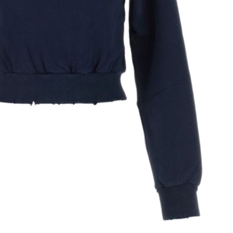 Shop (W) 巴黎世家 FW23 字母印花蓝色长袖圆领卫衣 767887TPVK74140