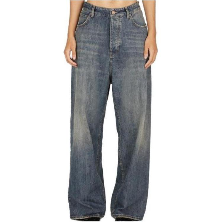 (Women) Balenciaga FW23  Loose Wide-Leg Jeans Light Blue. 745213TNW654036