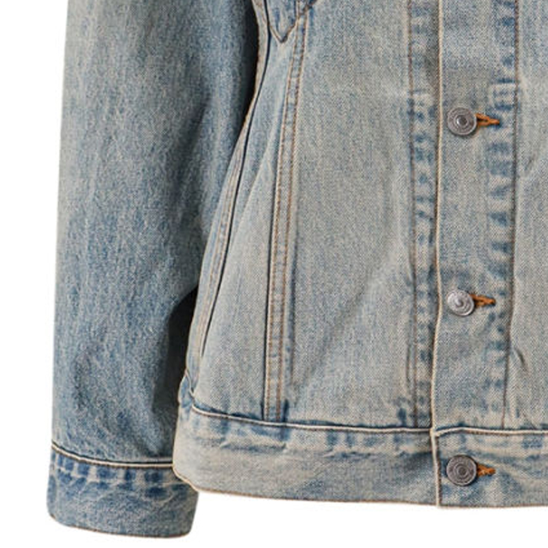 Sizing (W) Balenciaga FW23 Jaket Denim Oversized Distressed Warna Biru 773776TJW794076