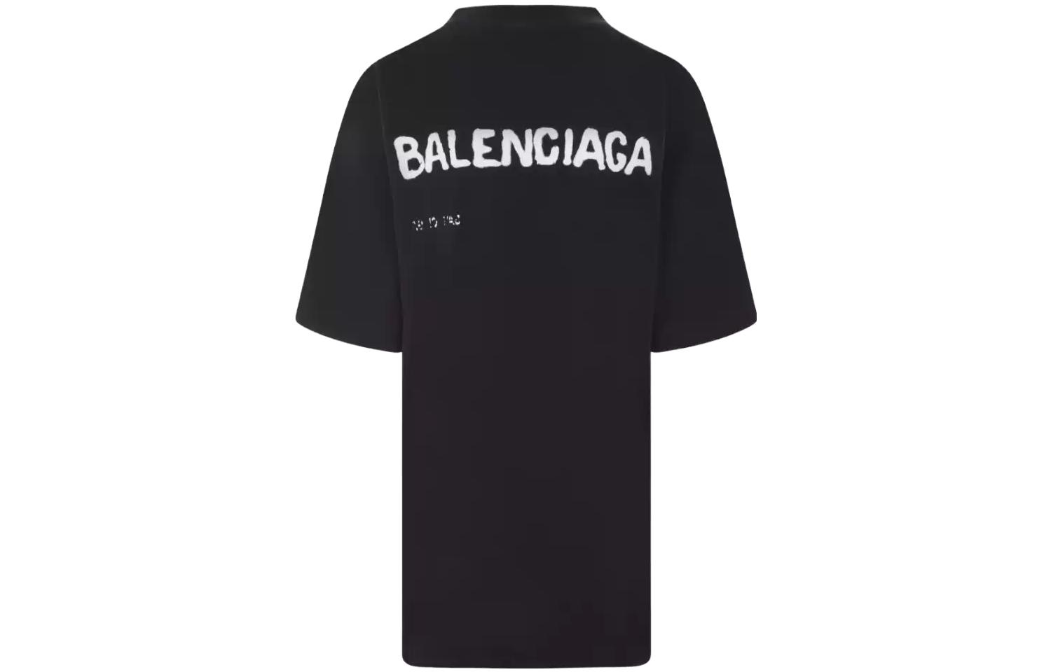 Lookbook (W) Balenciaga FW23 黑色Logo印花寬鬆版T恤 641655TOVO51070