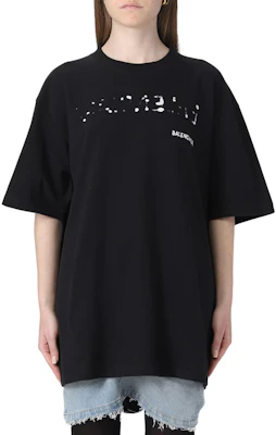 (W) Balenciaga FW23 黑色Logo印花寬鬆版T恤 641655TOVO51070 Shop (W) Balenciaga FW23 黑色Logo印花寬鬆版T恤 641655TOVO51070