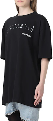 (W) Balenciaga FW23 黑色Logo印花寬鬆版T恤 641655TOVO51070 Purchase (W) Balenciaga FW23 黑色Logo印花寬鬆版T恤 641655TOVO51070