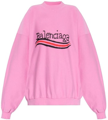 (Women) Balenciaga FW23 Pink Crewneck Sweatshirt with Logo Print. 720462TNVE81715 Order (Women) Balenciaga FW23 Pink Crewneck Sweatshirt with Logo Print. 720462TNVE81715