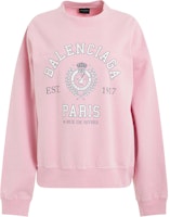 (Women) Balenciaga FW23 Pink Logo Print Cotton Crewneck Sweatshirt. 697869TMV993167 (Women) Balenciaga FW23 Pink Logo Print Cotton Crewneck Sweatshirt. 697869TMV993167