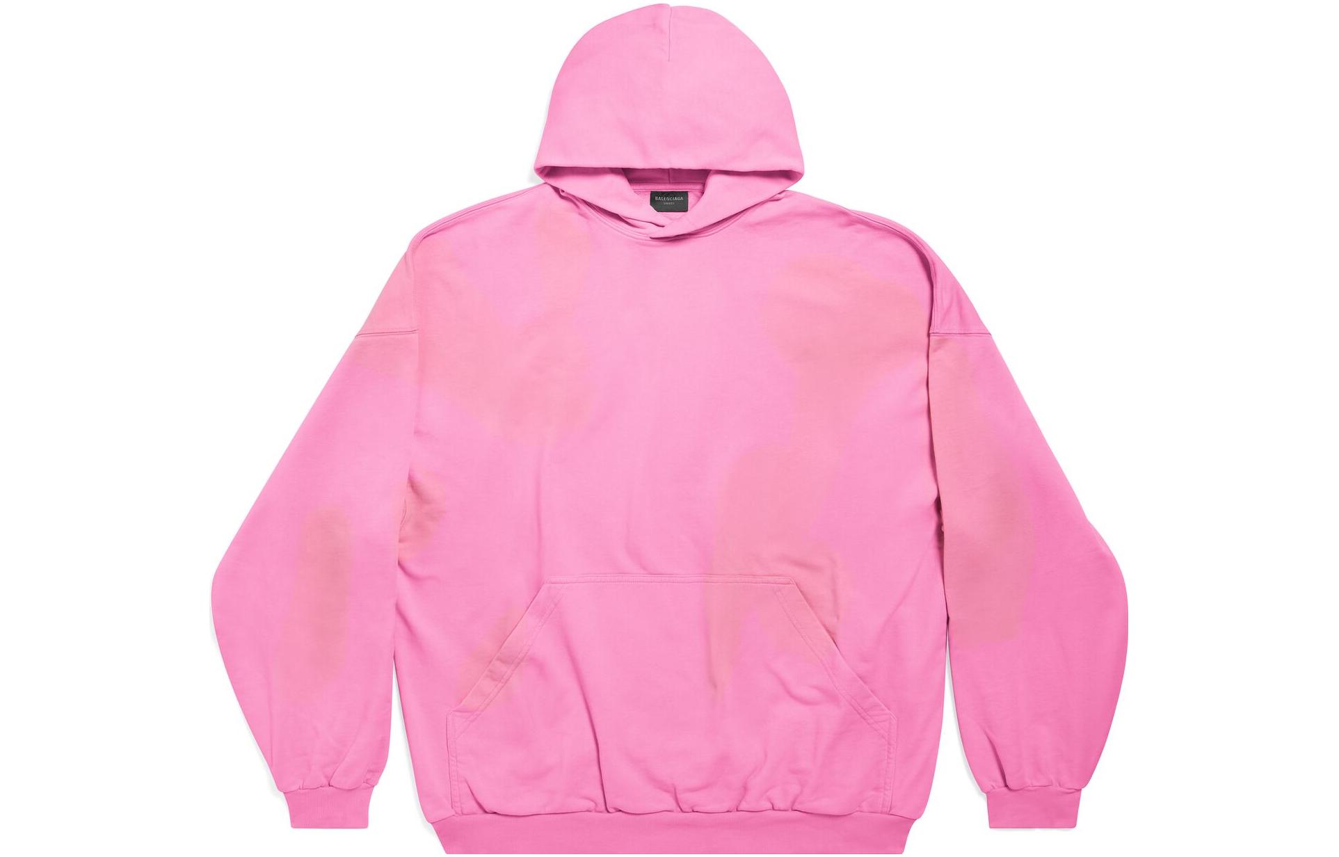 (Women) Balenciaga FW23  Pink Logo Print Oversized Hoodie. 739024TOVF31401 圖 2