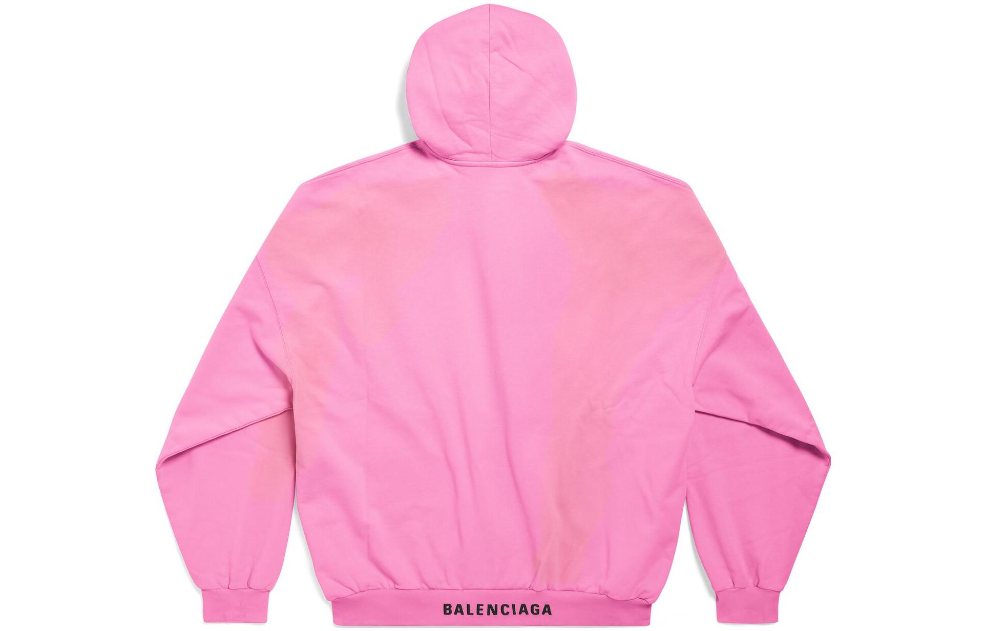 (Women) Balenciaga FW23  Pink Logo Print Oversized Hoodie. 739024TOVF31401 圖 3