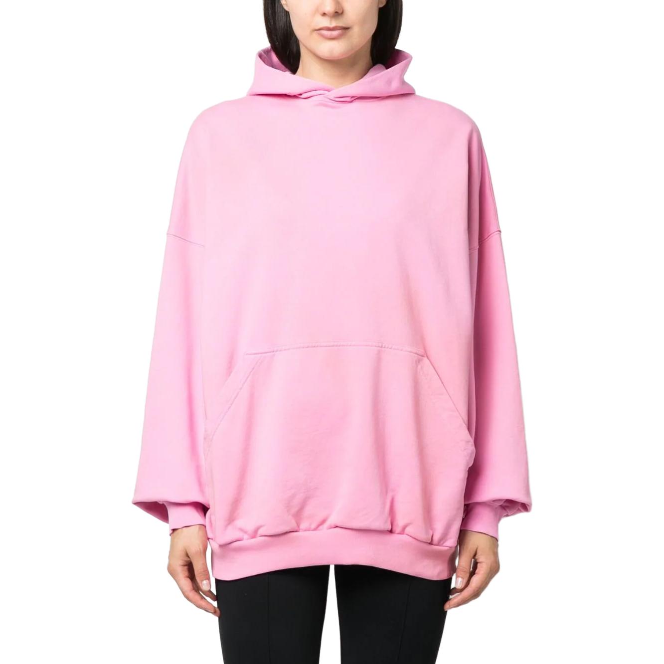 (Women) Balenciaga FW23  Pink Logo Print Oversized Hoodie. 739024TOVF31401 圖 4