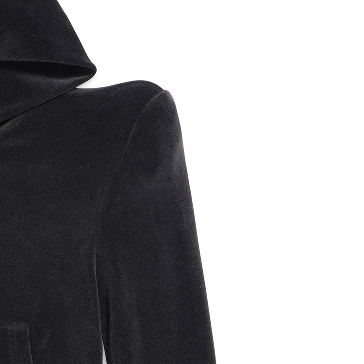 (Women) Balenciaga FW23  Solid Black Zip-Up Hoodie 767880TNV611000 圖 5