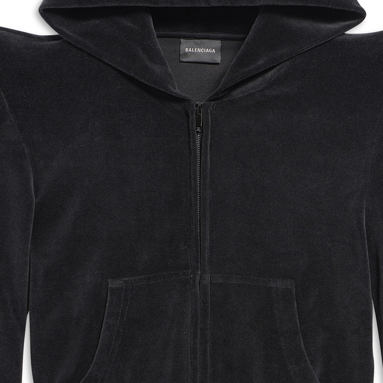 (Women) Balenciaga FW23  Solid Black Zip-Up Hoodie 767880TNV611000 圖 8