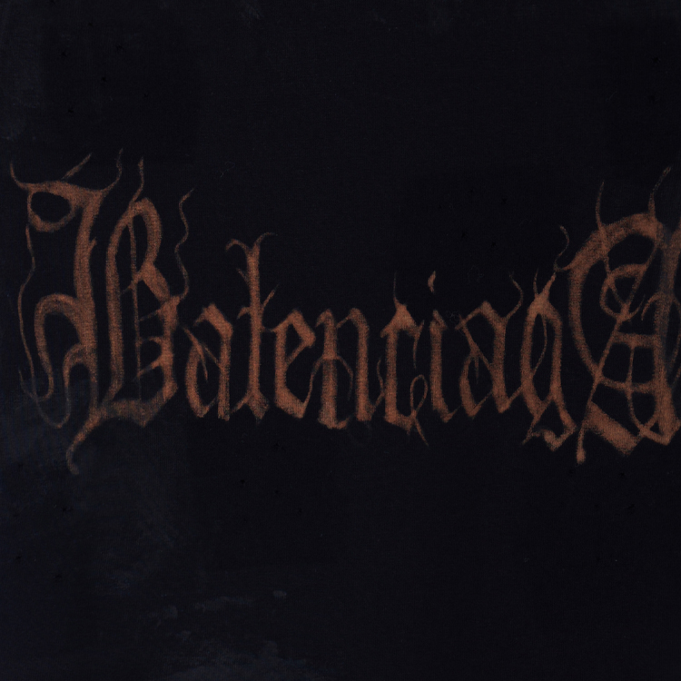 Shop (W) バレンシアガ FW23 抽象ロゴプリント スリムフィット ブラックTシャツ 745019TOVE11055