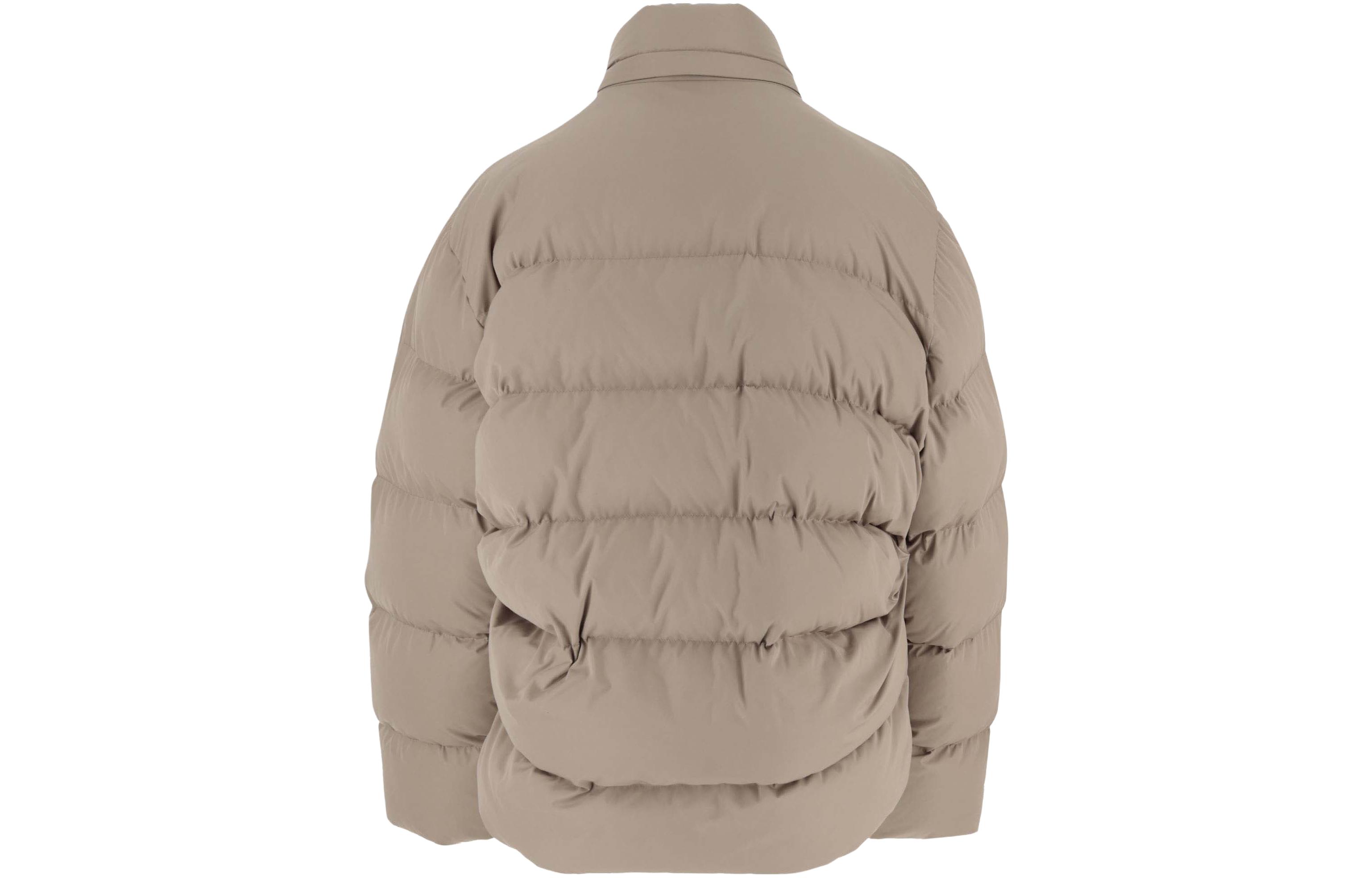 (Women) Balenciaga FW23 Beige Logo High-Neck Jacket  Regular Fit. 772262TPO069501 圖 3