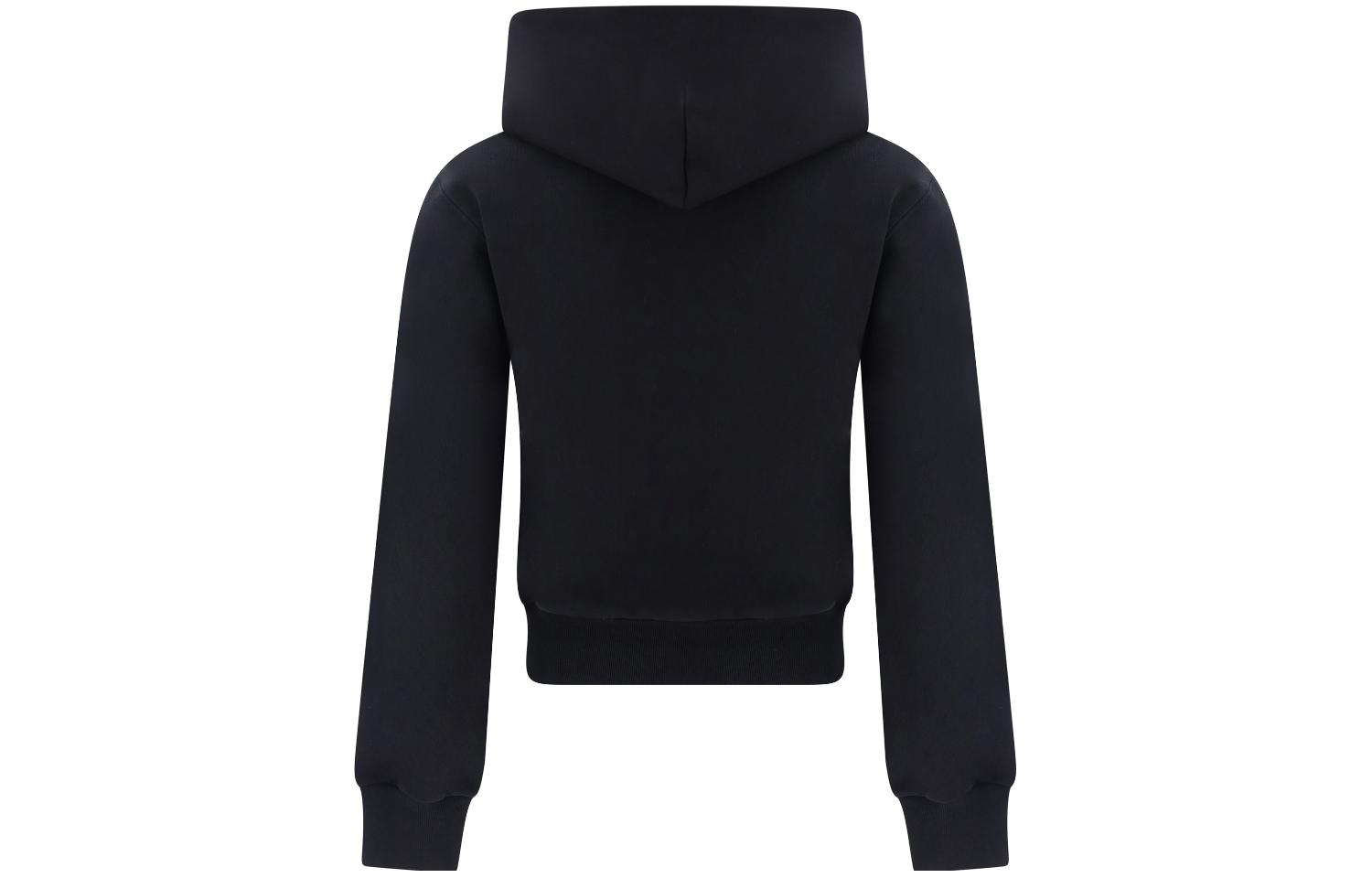 Lookbook (W) Balenciaga FW23 Sweatshirt Hitam Lengan Panjang Resleting Fit Regular 773284-TPVO9-1000