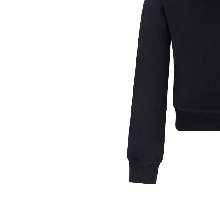 Shop (W) Balenciaga FW23 Sweatshirt Hitam Lengan Panjang Resleting Fit Regular 773284-TPVO9-1000