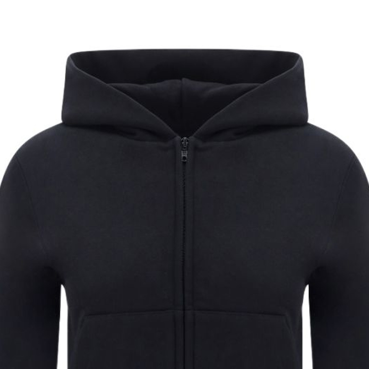 Purchase (W) Balenciaga FW23 Sweatshirt Hitam Lengan Panjang Resleting Fit Regular 773284-TPVO9-1000