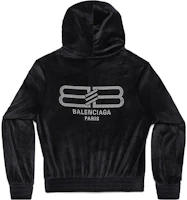 (Women) Balenciaga FW23 Letter Pattern Zip Hoodie Regular Fit Women’s Black 751792TOV101000 (Women) Balenciaga FW23 Letter Pattern Zip Hoodie Regular Fit Women’s Black 751792TOV101000