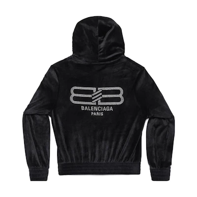 (Women) Balenciaga FW23 Letter Pattern Zip Hoodie Regular Fit Women’s Black 751792TOV101000
