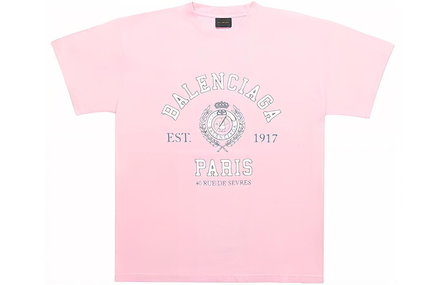 (Women) Balenciaga FW23 Pink Oversized Letter Print Crew Neck T-Shirt . 612965TMV983167 圖 2