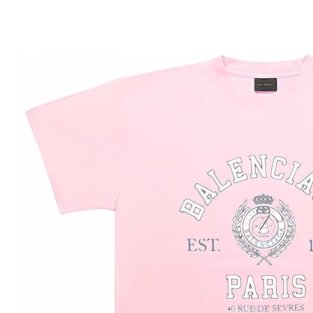 (Women) Balenciaga FW23 Pink Oversized Letter Print Crew Neck T-Shirt . 612965TMV983167 圖 4