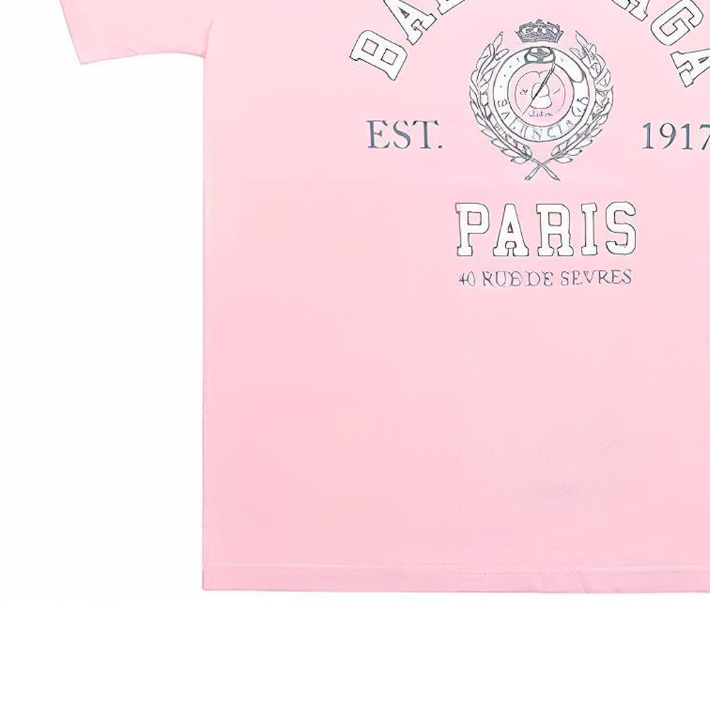 (Women) Balenciaga FW23 Pink Oversized Letter Print Crew Neck T-Shirt . 612965TMV983167 圖 5