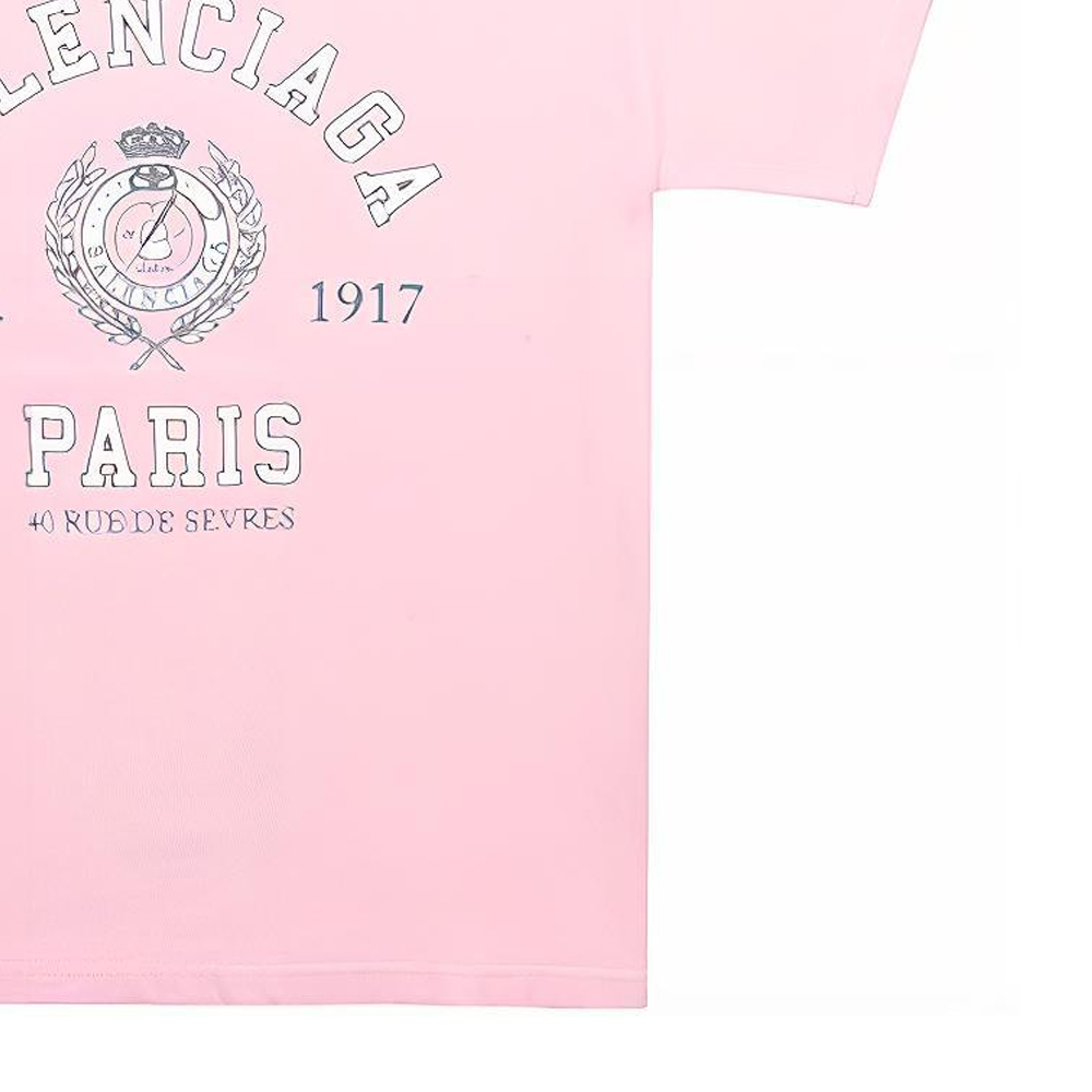 (Women) Balenciaga FW23 Pink Oversized Letter Print Crew Neck T-Shirt . 612965TMV983167 圖 6