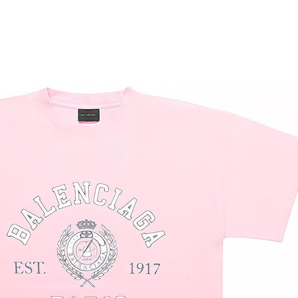 (Women) Balenciaga FW23 Pink Oversized Letter Print Crew Neck T-Shirt . 612965TMV983167 圖 7